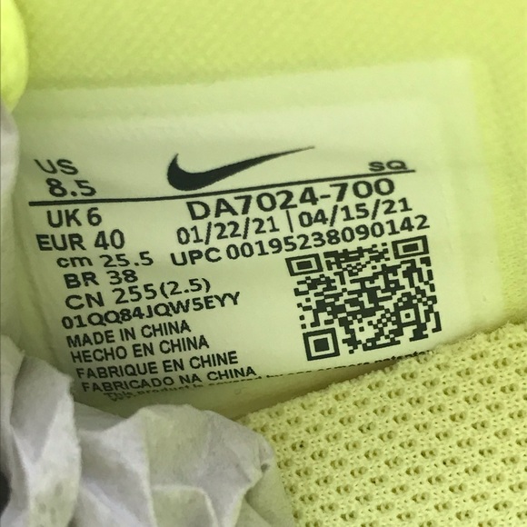 Nike Air Force 1 AF1 Fontanka Yellow Strike/LT Lemon - Picture 12 of 12